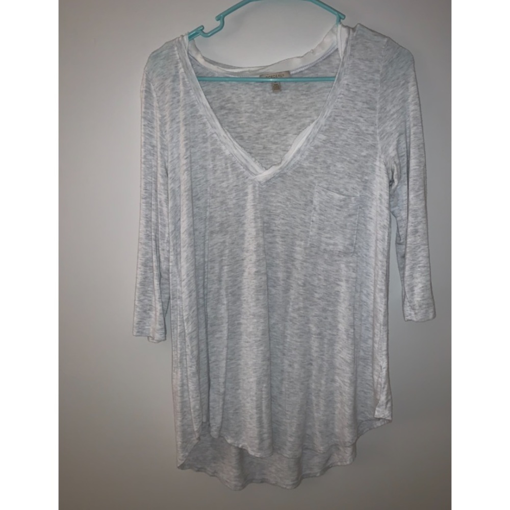 Bordeaux Grey V-Neck